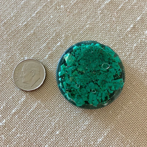 Turquoise Golf Ball Marker Green Blue Infused Epoxy - Picture 3 of 5